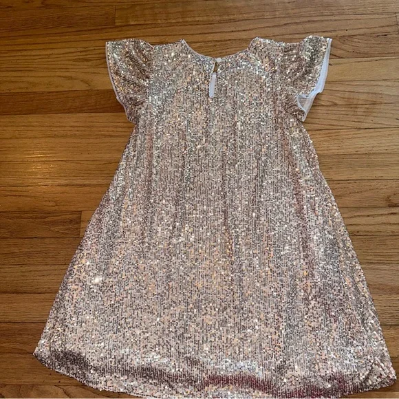 Cat & Jack White and Gold Sequin Dress - Picture 3 of 3